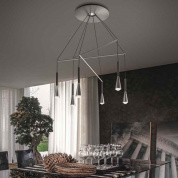 04707ANDHXXXX Elesi luce Iconic SP 6 luci LED люстра с шестью плафонами алюминий; чёрный