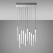 люстра с десятью трубчатыми плафонами на шнурах