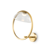 настенный светильник кольцевой формы цвета латунь