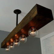 Suspended Wood Beam Lights, Farmhouse, Rustic, Wooden, Hanging Lamps люстра Wood Mosaic Ltd