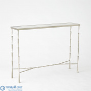 Spike Console-Antique Nickel w/White Marble Top Global Views консольный стол