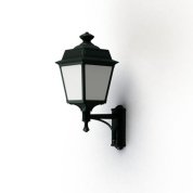 настенное бра с фонарным плафоном в зелёной патине