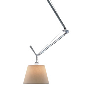 0629000A + 0780020A Artemide Tolomeo подвесной светильник с регулируемой консольной штангой и тканевым абажуром