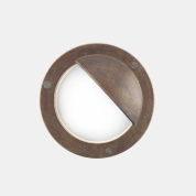 уличный встраиваемый прожектор полукруглой формы с антикварной латунной рамкой