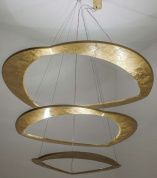 Diadema Icone Трёхрожковый подвес Wavy, Round золотой i-c-0440