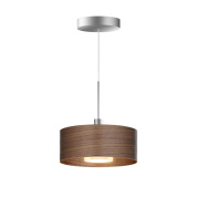 подвесной светильник с корпусом под дерево и ровным рассеиванием света для интерьера