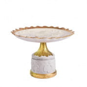 Taormina white & gold cake stand 0002392-702 подставка для торта, Villari