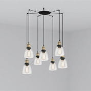 65080-7L LIZ-2 OLD GOLD PENDANT LAMP E27 60W 7L подвесной светильник Faro barcelona