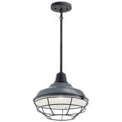 Pier 1 Light 12" Convertible Pendant Gloss Grey уличный подвесной светильник 49992GG Kichler