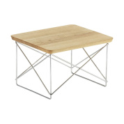 20119511 Occasional Vitra Квадратный прикроватный столик дубовый с хромированным основанием