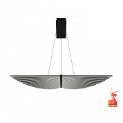 подвесной светильник с широким металлическим абажуром и матовым плафоном