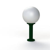 садовый светильник зелёного цвета с круглым плафоном