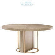 111459 Dining Table Remington ø 152 cm washed oak veneer Eichholtz