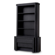 TM0142 Eichholtz Metropolitan стеллаж в вертикальном формате с несколькими полками, выполненный в тёмном дереве