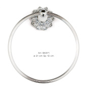 настенное кольцо для полотенца с рельефным металлическим основанием