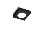 потолочный светильник черный матовый с круглым корпусом