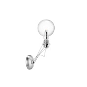 настенный светильник с шарообразным стеклянным плафоном на кронштейне