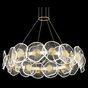 подвесная люстра с кольцевыми элементами и сетчатыми дисками