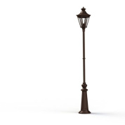 уличный фонарный столб в цвете ржавой меди