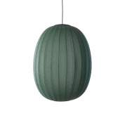 KWH65 TG LED Knit-Wit Made By Hand Подвесной светильник с овальным абажуром зелёного цвета с LED
