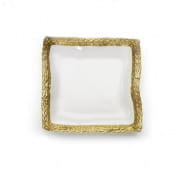 Empire white & gold trinket dish тарелка, Villari
