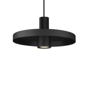 подвесной светильник черный с широкой шляпой