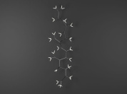 настенное бра с вертикальной разветвленной геометрической конструкцией из алюминия