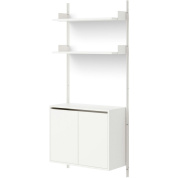42914 New Works New Works Shelving System настенная стеллажная система с высоким шкафом и белыми полками