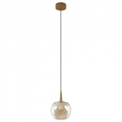 подвесной светильник с одним стеклянным шаром на тонком тросе
