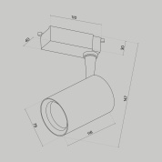 Трековый светильник Vuoro Unity 3000K 10Вт 24°, Maytoni, TR003-1-10W3K-S-W