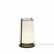 настольная лампа с цилиндрическим абажуром из белого стекла