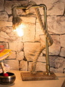 Jute Rope Barn Wood Table Lamp настольная лампа FOS Lighting Jute-Rope-Rod-TL1