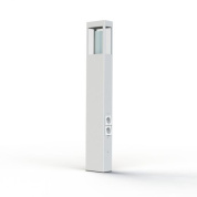 садовый боллард с розеткой белого цвета