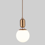 подвесной светильник с шарообразным матовым стеклянным плафоном