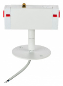 переходник для однофазного трека белого цвета с круглой опорой