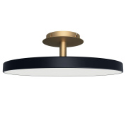 потолочный светильник с плоским плафоном черного оттенка