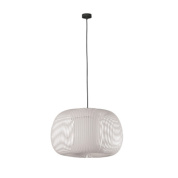 подвесная люстра с текстильным абажуром белым