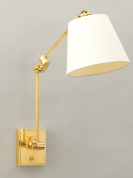 настенный светильник на кронштейне с регулируемым абажуром из латуни