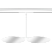 магнитная трековая система с подвесами и белыми плоскими плафонами