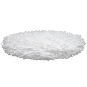 абажур из перьев белого цвета большого диаметра