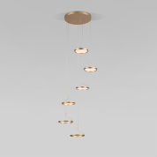 каскадный подвесной светильник с круглыми дисковыми плафонами