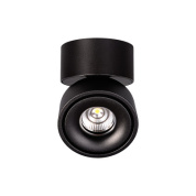 потолочный светильник с одним регулируемым спотом чёрного цвета