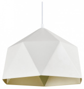 подвесной светильник с многогранным плафоном белого оттенка