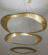 Diadema Icone Трёхрожковый подвес Wavy, Round золотой i-c-0557