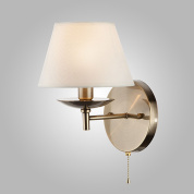 настенное бра с текстильным абажуром на кронштейне с выключателем на шнуре