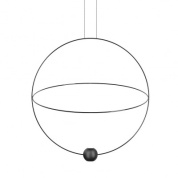 подвесной светильник с двумя кольцами черного цвета