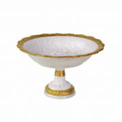 Taormina white & gold small footed bowl 0002393-402 чаша, Villari