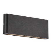 настенный светильник черный прямоугольный с горизонтальной подсветкой