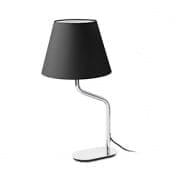 24008-15 ETERNA CHROME TABLE LAMP BLACK LAMPSHADE настольная лампа Faro barcelona