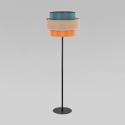 напольный светильник с цилиндрическими цветными плафонами на стойке